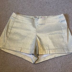 Lily Pulitzer Gold Metallic Shorts